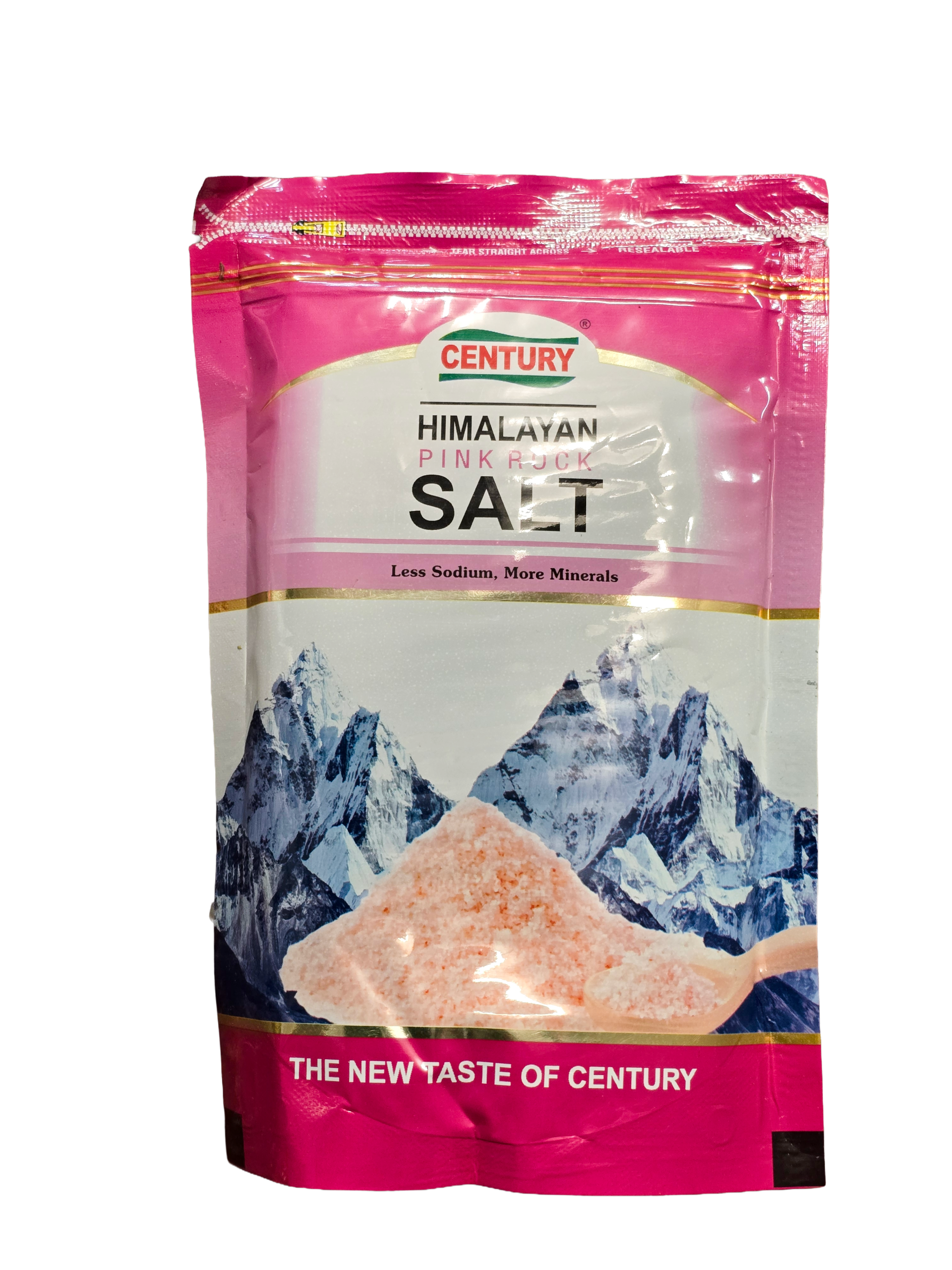 a pink bag of salt