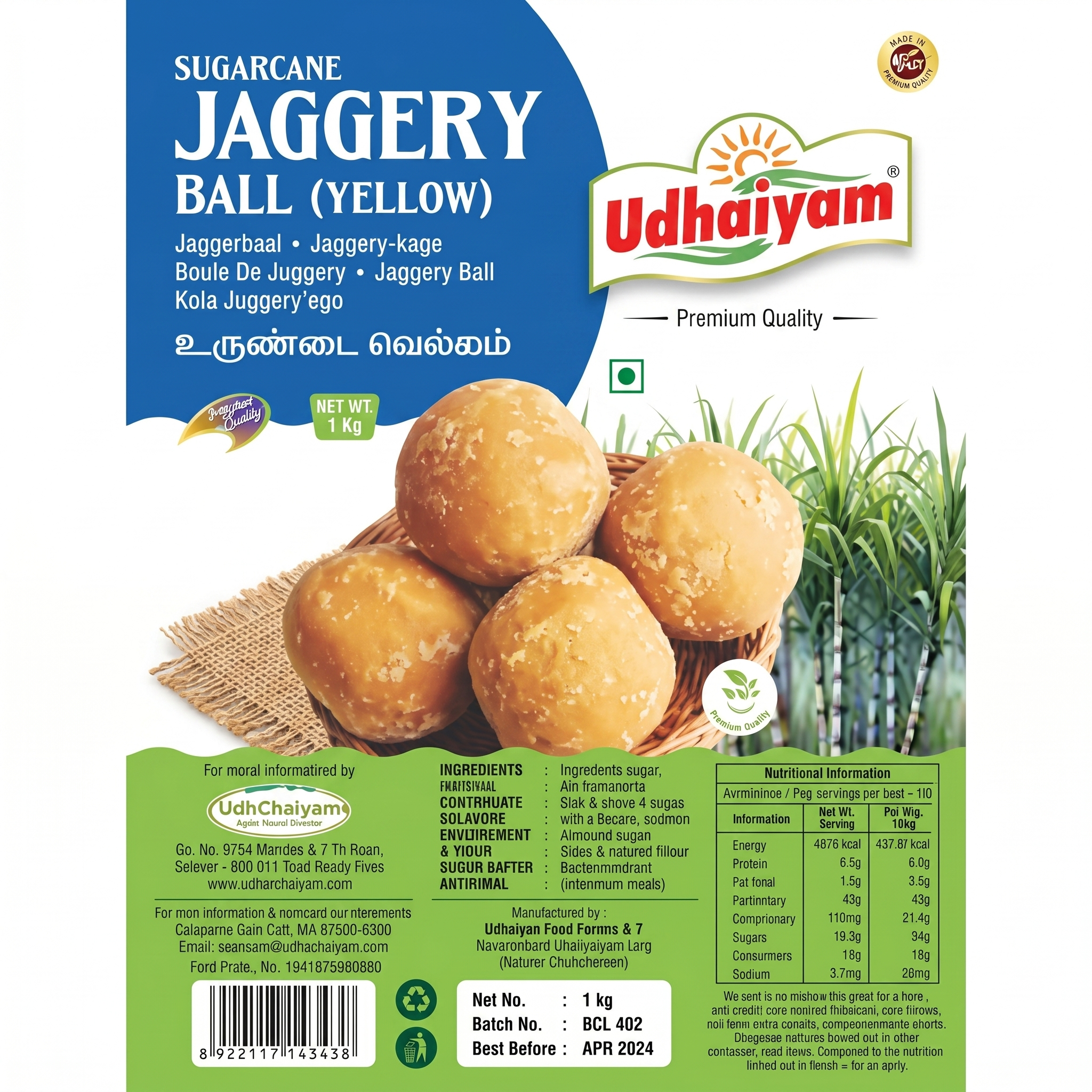 Udhaiyam Yellow Jaggery Balls